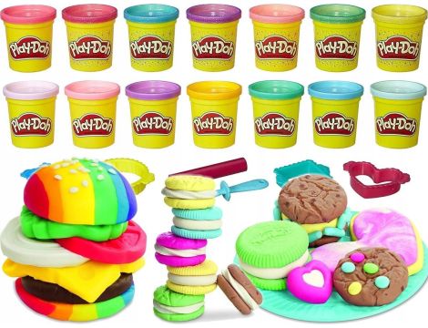 Hasbro Playdoh Sparkle And Bright Colour Pack B6380F03 - 7