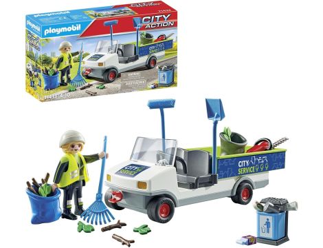 PLAYMOBIL SPRZĄTANIE MIASTA SAMOCHODEM ELEKTRYCZNYM - 2