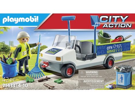PLAYMOBIL SPRZĄTANIE MIASTA SAMOCHODEM ELEKTRYCZNYM - 6