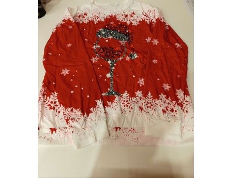 Bluza damska świąteczna rozmiar L czerwona
