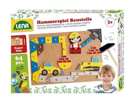 Lena 65828 gra w młotek plac budowy 64 części