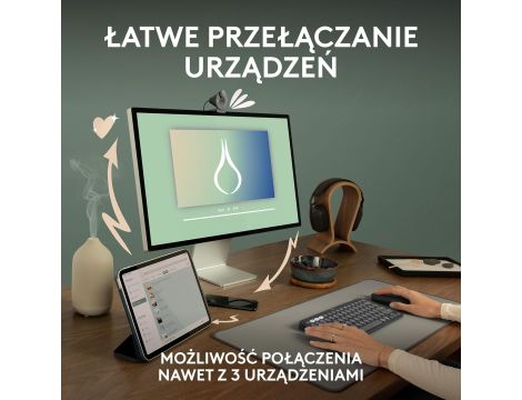 Mysz bezprzewodowa Logitech Pebble Mouse 2 M350s optyczna biała K14 - 4