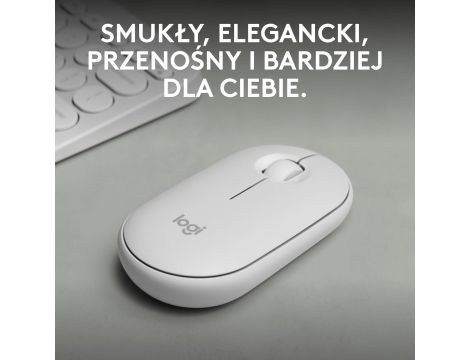 Mysz bezprzewodowa Logitech Pebble Mouse 2 M350s optyczna biała K14 - 3