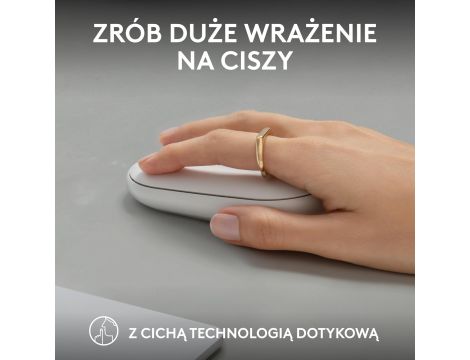 Mysz bezprzewodowa Logitech Pebble Mouse 2 M350s optyczna biała K14 - 5