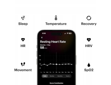 Smart ring Ultrahuman srebrny - 5