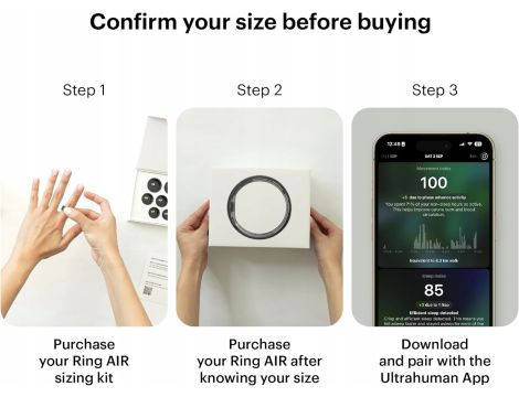 Smart ring Ultrahuman srebrny - 3