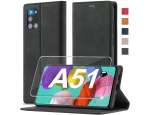 Etui Samsung Galaxy A51 składane skórzane z klapką czarny - image 2