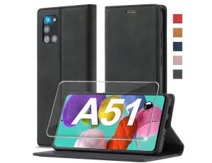 Etui Samsung Galaxy A51 składane skórzane z klapką czarny