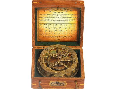 steampunkowy kompas z zegarem słonecznym - 2