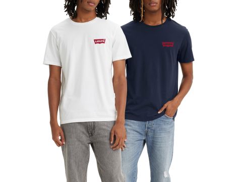 2-pak T-shirt męski rozmiar M biały i granatowy Levi's