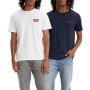 2-pak T-shirt męski rozmiar M biały i granatowy Levi's - 4