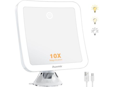 LUSTERKO STOJĄCE DO MAKIJAŻU Z OŚWIETLENIEM LED I PRZYBLIŻENIEM 10X - 2