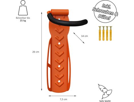 4 x WELLGRO ścienny uchwyt rowerowy - 4