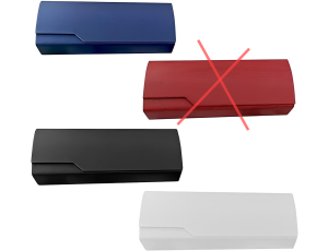 Etui na okulary 3szt niebieski, czarny i srebrny - image 2