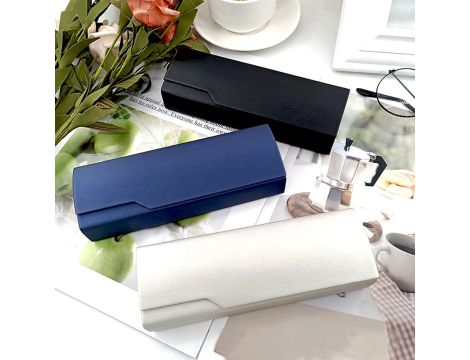 Etui na okulary 3szt niebieski, czarny i srebrny - 3