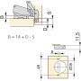 Zawias meblowy nakładany Emuca 160 x 50 mm - 5