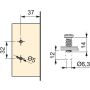 Zawias meblowy nakładany Emuca 160 x 50 mm - 6