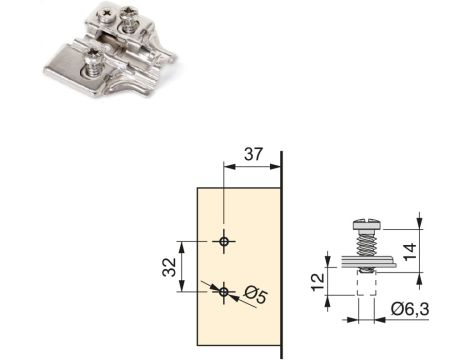 ZAWIAS DRZWIOWY EMUCA 1015407 2 SZT - 3