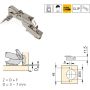 ZAWIAS DRZWIOWY EMUCA 1015407 2 SZT - 5