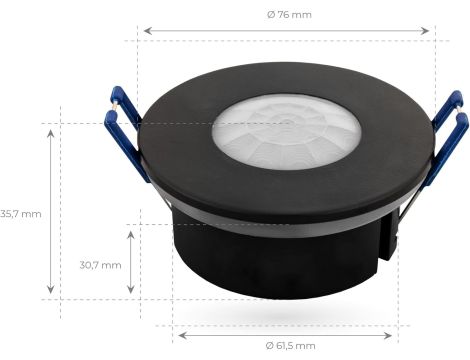 Ledvion Czujnik ruchu podtynkowy z przełącznikiem zmierzchowym - 3