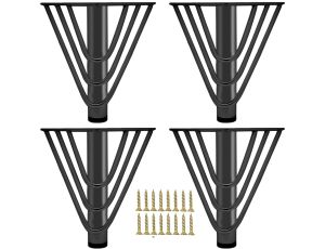 4 czarne metalowe nóżki mebli - image 2
