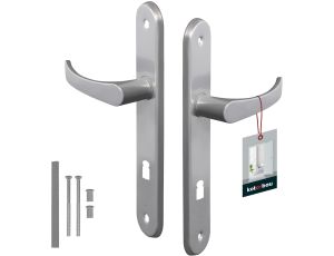 KOTARBAU® Klamka aluminiowa do drzwi 72mm srebrna - image 2