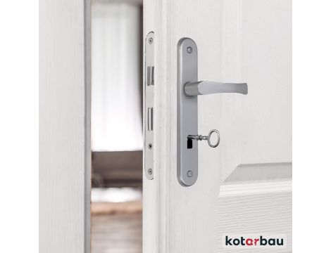 KOTARBAU® Klamka aluminiowa do drzwi 72mm srebrna - 3