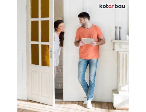 KOTARBAU® Klamka aluminiowa do drzwi 72mm srebrna - 8