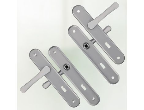 KOTARBAU® Klamka aluminiowa do drzwi 72mm srebrna - 7