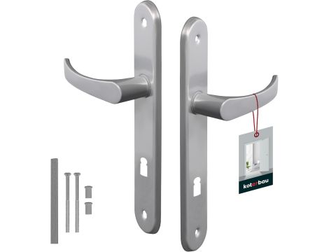 KOTARBAU® Klamka aluminiowa do drzwi 72mm srebrna - 2