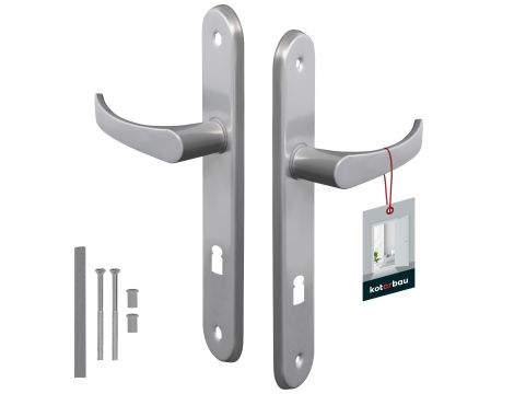 KOTARBAU® Klamka aluminiowa do drzwi 72mm srebrna