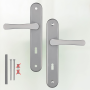KOTARBAU® Klamka aluminiowa do drzwi 72mm srebrna - 7