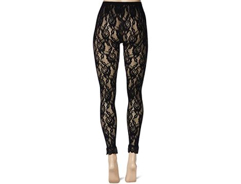 Smiffys 80s Lace Leggings, Black , 1980's Fancy Dress, 1980s Dress Up Acces - 4