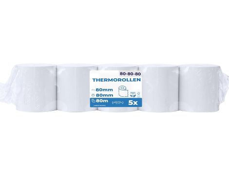 5 szt. rolek termicznych Premium 80 mm x 80 mm x 12 mm - 2