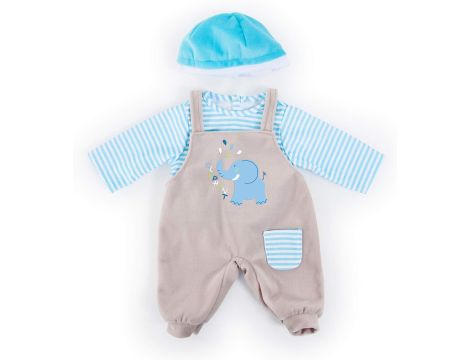 Dolls clothing for 16 to 18 inch, dungarees, top, cap, outfit elephant - 2