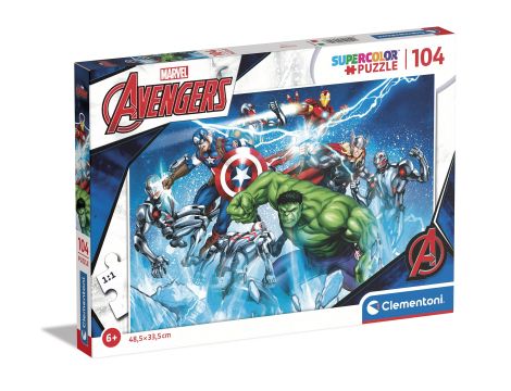 Puzzle Clementoni Super Color 104 elementów Puzzle Clementoni Avengers