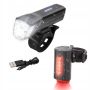 ZESTAW LAMPEK ROWEROWYCH LED Oświetlenie rowerowe FISCHER 50363 USB - 3