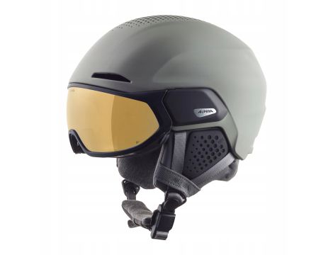 Kask Narciarski Alpina Alto Q-Lite Moon-Grey Matt (Gold Mirror) 55-59 - 2