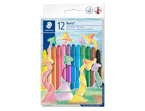 Kredki do malowania woskowego, 12 żywych kolorów STAEDTLER 221 NWP12