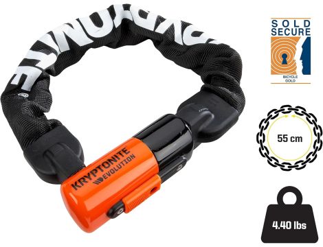 Kryptonite 792 Evolution Series 4 Integrated Chain 1055 mini 3500319 czarny - 3