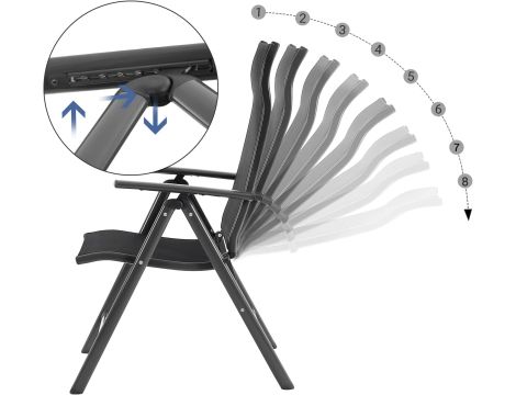 Krzesło ogrodowe Songmics metal czarny - 4