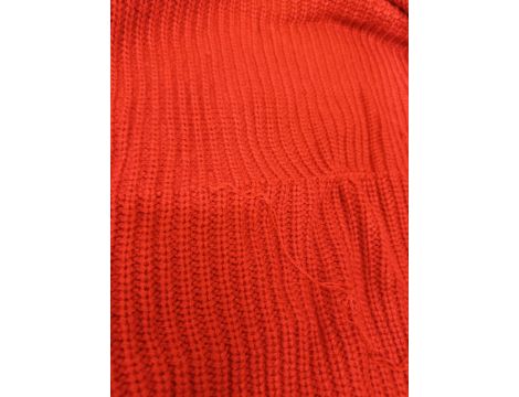 Krótki sweter z golfem rozmiar 38 czerwony - 3