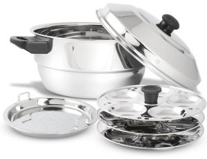 KSJONE Stal nierdzewna 5 szt. Multi Kadai z pokrywką ze stali nierdzewnej - image 2
