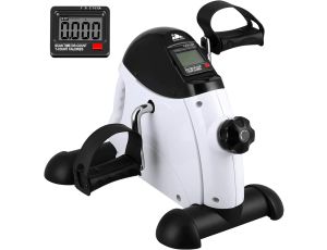 Domowy mini trenażer ramion i nóg EVOLAND z wyświetlaczem LCD / biały - image 2