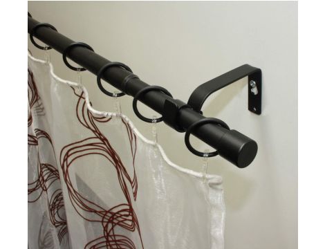 Karnisz pojedynczy 19 mm + 16 mm 220 cm czarny - 3