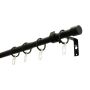 Karnisz pojedynczy 19 mm + 16 mm 220 cm czarny - 2