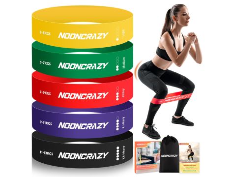 NOONCRAZY Taśmy do fitnessu zestaw 5 sztuk