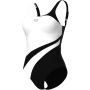 ARENA One Piece Swimsuit Women's Swim Pro Back Graphic 38 Czarno-biały - 3