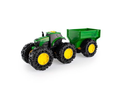 TOMY JOHN DEERE TRAKTOR MONSTER Z PRZYCZEPĄ 3+
