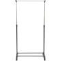 Store&Style Szyna do ubrań, czarna, szara, 78 x 42 x wys. 85/165 cm - 7